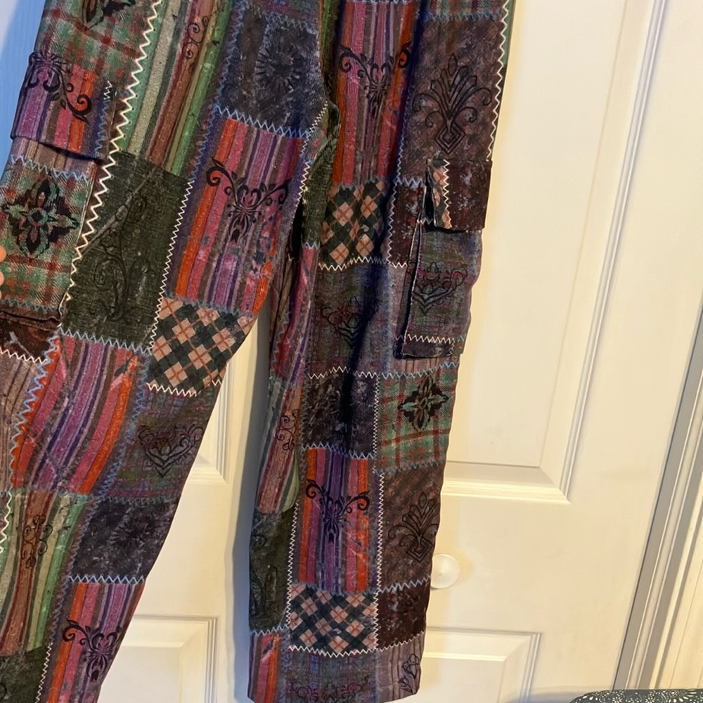 Multicolor Patchwork Pants - image 5